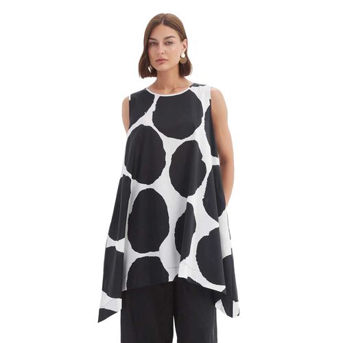 TIRELLI Sleeveless Poplin Print Tunic
